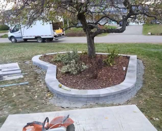 Détail d'une maçonnerie en blocs de béton